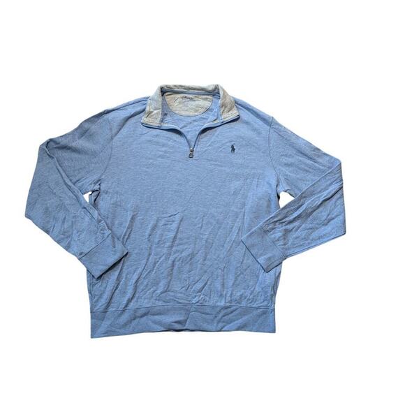 Polo by Ralph Lauren Other - POLO Ralph Lauren 1/4 zip Men's Hoodie/Sweatshirt Performance cotton knit ; LG